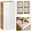 Lomadox Wotan - Mobile da bagno sospeso, colore bianco lucido, 1 anta, larghezza 35/75/22 cm circa