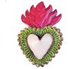 La Casa di Frida - Sacro Cuore, Vari Modelli, Artigianato Messicano in Metallo, da Appendere, 15 x 8,5 cm (1)