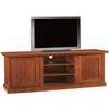 milani home - Mobile Tv Porta Tv Tinta Noce 46x160x56 Per Interno Sala Da Pranzo Salotto Cucina Ufficio Massello Arte Povera