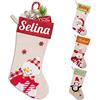 BYWEXCLESD Calza Befana Personalizzata con Nome Calze Natalizie da Appendere Grande Calze Befana Personalizzate Calza Natalizia da Personalizzare per Albero del Camino e Sacchetto di Caramelle