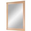 FRAMO Trend 35 - Specchio da Parete con Cornice (Corno), Specchio su Misura con Barra in Legno MDF da 35 mm - Cornice con Specchio e Dorso Stabile con Ganci, Acero, 60 x 120 cm (Außenmaß)