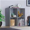 Vida Designs Durham Cube Libreria Organizer Soggiorno Libreria Mobili Casa Ufficio (4 Cubi, Grigio)