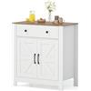 COSTWAY Credenza da Cucina, Armadio con Cassetto, 2 Ante e Ripiano Regolabile, Mobili Multifunzionali per Sala da Pranzo e Cucina, 76 x 40 x 85 cm