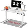 WALKINGDESK Piano intero Scrivania regolabile in altezza, elettrica 120 x 60 cm Scrivania per computer con 4 funzioni di memoria, scrivania sit-stand con piano monoblocco, Bianca