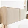 Gleedipre Stile francese Cuscini da comodino Velluto a coste delicato sulla pelle Antiurto Staccabile Testiera del letto Schienale imbottito morbido(Bianco,160x60 cm/Ha una testiera)
