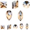 Brillabenny - 20 Pietre Cristallo Mix Alta qualità Doppio Foro da Cucire, Strass per Decorazione Abito Vestito Cerimonia Danza Pattinaggio (Oro Champagne)