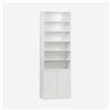 Alice's Garden Libreria modulare con 2 ante e 5 livelli Bianco - 70x35x210 cm