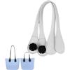 Generico Manici per O Bag in Pelle PU Morbida e Resistente - Sottili e Lunghi, Confortevoli da Tenere a Mano, Compatibili con Tutti i Modelli O Bag, Accessorio Perfetto per Ricambio (A, 51CM)