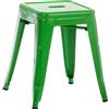 CLP Sgabello Armin I Sgabello in metallo, impilabile e facile da pulire I Sgabello impilabile, carico massimo 200 kg, Colore:verde