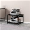 Nordivo 3/4 Livelli Armadio Audio,Audio Av Tower,Hifi Rack,Media Stand Mobile Stereo Hifi,Piccolo Mobiletto Stereo E Supporti Audio-Video,Per Soggiorno Sala Teatro Ripiano Rack Amplificatore Centro Intratte(B