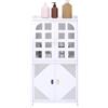 LANTUS - Mobiletto portaoggetti per bagno, armadietto, mensola regolabile, piedi resistenti all'acqua, per piccoli spazi, piccola cabina armadio per bagno, soggiorno, 30 x 22 x 75 cm (L) Bianco