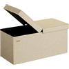 Casaria® Cassapanca Contenitore con Coperchio Pieghevole 80x40x40cm Pouf 131 L Scatola Portaoggetti Panca Box Salvaspazio Sedile Poggiapiedi