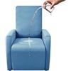 YCDZSW Copripoltrona Relax Reclinabile Elettrica, Fodera per Poltrona Relax, Fodera per Poltrona Elasticizzato Antiscivolo con Tasche, Copri Braccioli Reclinabile (Blu)