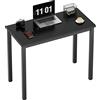 SogesPower Scrivania per computer, Scrivania per ufficio, Tavolo per computer portatile PC, Stazione di lavoro, 80 x 40 x 75 cm, Nero