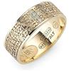 Holyart Anello Padre Nostro Croce zirconata Amen Argento 925 Fin. Dorata, 16.5 mm (0.64 INC.) - EU/IT 12