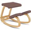 Varier Balans Sedia ergonomica in legno Marrone/Mocha Movimento Postura Ufficio Ufficio Formazione Ufficio Istruzione 10 Anni di Assicurazione Qualità