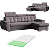 Robin Inspire Divano Angolare Divano Letto Universale Sinistra O Destra A Forma Di L Con Coprimaterasso Vano Contenitore Easy Clean Grafite 240 x 165 x 87 cm Tosaro