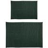 MSV Set di 2 tappetini da bagno a pelo lungo in peluche, 40 x 60 cm + 60 x 90 cm, verde scuro