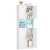 Hzuaneri Mobile Bagno con Luci LED, 4 Ante, mobiletto bagno salvaspazio