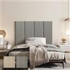 strusery Testiera in similpelle adesiva grigio scuro per letto singolo, pannello murale 3D in similpelle impermeabile (confezione da 1) (1, Grigio, 90x30 cm)