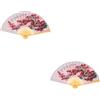 Amosfun 2 Pz Fan Ventaglio Pieghevole Ad Alte Prestazioni Ventaglio Pieghevole Portatile Ventilatore Cinese da Appendere alla Parete Ventagli Decorativi Ventagli Cinesi Carta
