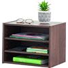 Iris Ohyama, Scaffale a 3 livelli/Armadio aperto/Scatola impilabile in legno/Mobili laterali/Armadio con ripiani, Moderno, Design, Ufficio, Casa - Stack Box - STB-400T - Marrone