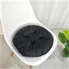 DOTBUY-SHOP 4 Pezzi Cuscini Sedie Cucina Cuscini Coprisedia Cuscino Rotondo Sedia Cucina, Morbido Cuscini Sedia per Pranzo, Soggiorno, Ufficio, Patio (40x40x9cm,Nero)