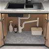 Z·Bling Tappetino SottoLavello Cucina Impermeabile 50x80 cm,Super Assorbente e Asciugatura Rapida Tappetini Sotto Lavello Cucina,Antiscivolo,Antimacchia(Grigio)
