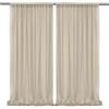 Hiseng Moderno Tende per Interni Voile in Chiffon, 2 Pannelli per Camera da Letto Soggiorno Salotto Semitrasparenti per Elegante Finestre di Casa (Champagne Scuro,1.5x2.15M)
