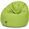 PATCH HOME Pouf 2 in 1, cuscino da pavimento, per adulti e bambini, da gioco con imbottitura, cuscino per poltrona Beanbag, colore verde kiwi, diametro 155 cm