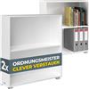 Casaria® 2x Libreria 77x60x28cm Legno 2 Ripiani Regolabile Capacità 150 kg Libri Ufficio Soggiorno Scaffale da Pavimento