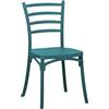 Totò Piccinni Sedia BORGO in polipropilene design vintage impilabile (1, Petrolio)