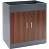 HPDTZ Armadio da ufficio 80 x 40 x 80 cm, con 2 ante, con serratura a chiave, armadietto in legno per ufficio, armadio in acciaio come mobili da ufficio (A)