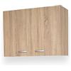 Yellowshop - Mobile cucina basi e pensili con ante, cassetti diverse misure 40, 60, 80, 90 cm effetto legno Rovere Well componibile con sottolavello Basic (Pensile scolapiatti 80 cm)