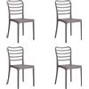 Totò Piccinni Sedia ARCO in polipropilene in fibra di vetro design impilabile (4, Tortora)