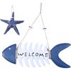 Artibetter 2 Pezzi/Set Segni di Legno Nautico Arazzi Nautici Cartello Esterno Costiero Segni di Porta D'Ingresso Ornamento per Porta di Abbigliamento in Legno Decorazioni per Porte in