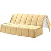 EVERGREENWEB MATERASSI & BEDS EVERGREENWEB - Copridivano per Divano Letto Matrimoniale 3 Posti largo 160 cm senza Braccioli, Rivestimento Letto Estraibile Pieghevole Sfoderabile con Zip, Fodera in Tessuto Beige Trapuntato Lavabile