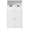 COSTWAY Armadietto Terra da Bagno Mobile Autoportante, Mobiletto Ufficcio Multiuso, con Cassetti e Ripiani, Ampio Spazio, Legno (Bianco)