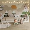 VitaliSpa Letto a pavimento Minno 90x200 cm, letto bambini Montessori in metallo con protezione anticaduta e materasso, bianco