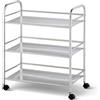 CLIPOP Carrello Portaoggetti a 3 Livelli in Acciaio Inox, Carrello per Isola da Cucina, Carrello Portaoggetti (35 * 60 * 75 cm)