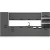 B BELINI GROUP Belini - Blocco cucina Naomi da 360 cm, senza elettrodomestici con pensili e armadi, senza controsoffitti, argento opaco