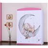 BDW - Armadio con Cassetti - 128cm di Larghezza, 190cm di Altezza - Armadio da Corridoio a 3 Ante, con Appendiabiti e Ripiani - per Camera da Letto, dei Bambini - Rosa 5