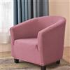 Hearda Copripoltrona 1 Posto, Jacquard Tinta Unita Copripoltrona, Elastico Copri Poltrona con Braccioli, Antiscivolo Cocktail Copri Poltrona, per Soggiorno Camera da Letto Club (Rosa)