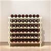 SogesPower Scaffale in Legno per Vino Portabottiglie di Vino con 6 Scomparti, per 48 Bottiglie di Vino, Espositore per Vino per Cantina, Cucina, 90 x 30 x 81 cm