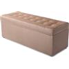 MG Design Pouf contenitore imbottito 45 × 120 cm Rosa - capacità ca. 140 L, fino a 300 kg, seduta morbida, struttura solida, già montato e facile da pulire