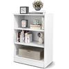 KOMFOTTEU Libreria Scaffale a 3 Livelli Aperti, Libreria Verticale Moderna con Ripiani Regolabili, Dispositivo Antiribaltamento, Mobile per Camera da Letto, Soggiorno, 50 x 30 x 75 cm (Bianco)