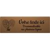 Mygoodprice Targa incisa commemorativa con albero a forma di cuore, autoadesivo, 30 x 10 cm, personalizzabile da 1 a 3 righe, colore: Bronzo