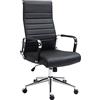 CLP Sedia ergonomica da ufficio Kolumbus in vera pelle, sedia da scrivania regolabile in altezza, con rotelle, portata fino a 150 kg, Colore:nero