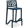 REDÒKASA Sgabello in polipropilene TETI con poggiapiedi H65, MADE IN ITALY, idrorepellente, resistenza ai raggi UV, design moderno, ideale per sala da pranzo, cucina, bar, ristoranti o giardino (1, Petrolio)