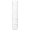 kleankin Armadio a colonna girevole per bagno 36x36x171 cm bianco